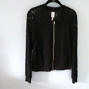 Ransom Bomber Style Lace Jacket  - Size L